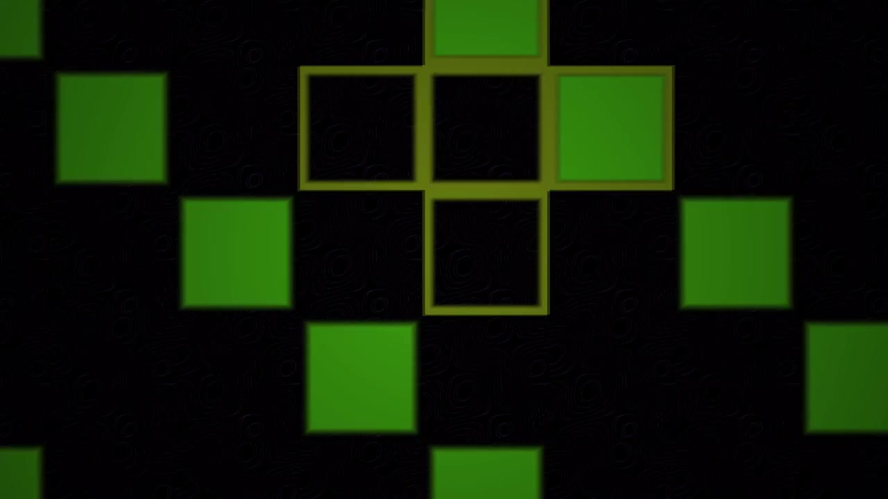 Fundo Abstrato em Movimento com Quadrados Verdes Pulsantes