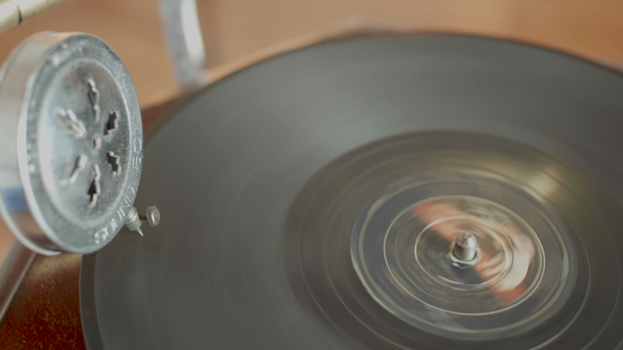 빈티지 스피닝 비닐 디스크