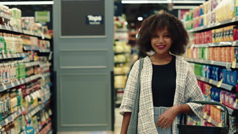 woman shopping at the grocery store