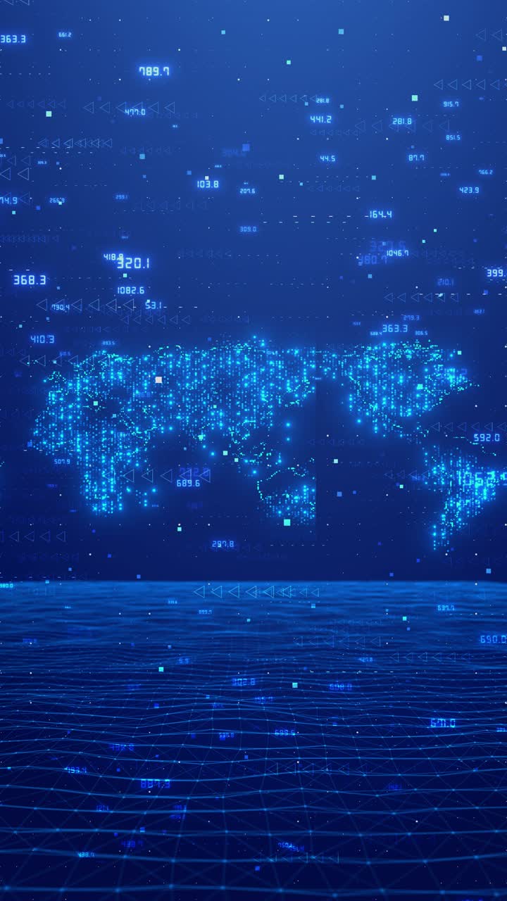 Global communication network technology network connection trading concept world map world map with