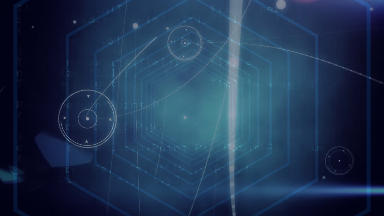 데이터 처리를 통해 아이콘으로 연결 네트워크의 애니메이션