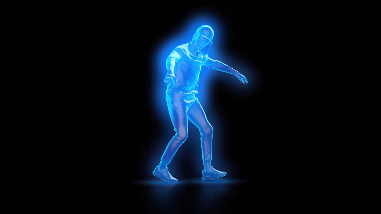 검은 바탕에 춤추는 댄서 루프 4k 해상도