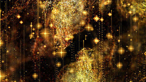 award-Gold-Particles.-shining-neon-lines-Glamour-Rain-falling-animation-on-black-background