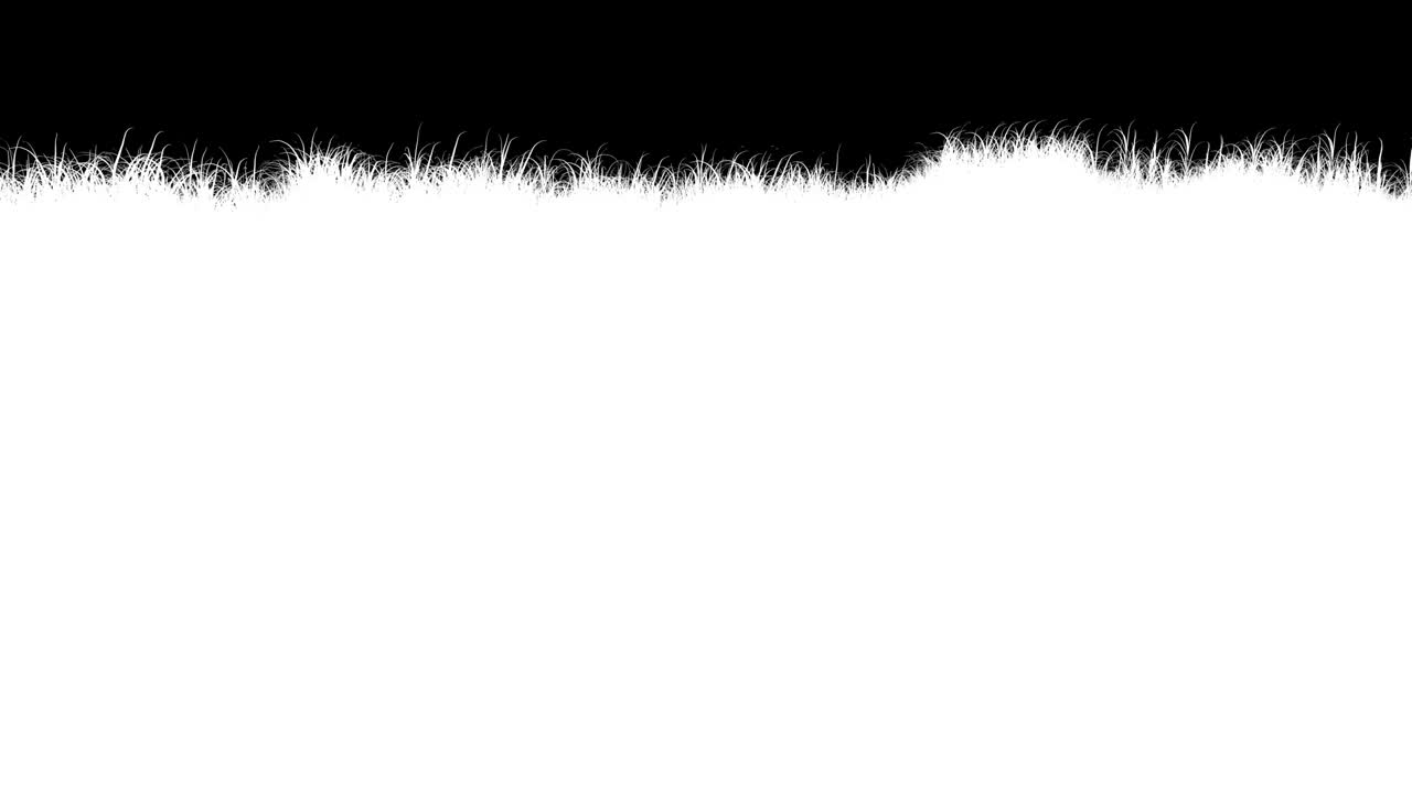 바람이 불어오는 잔디, 3d 애니메이션, 알파 채널과 함께 완벽한 루프