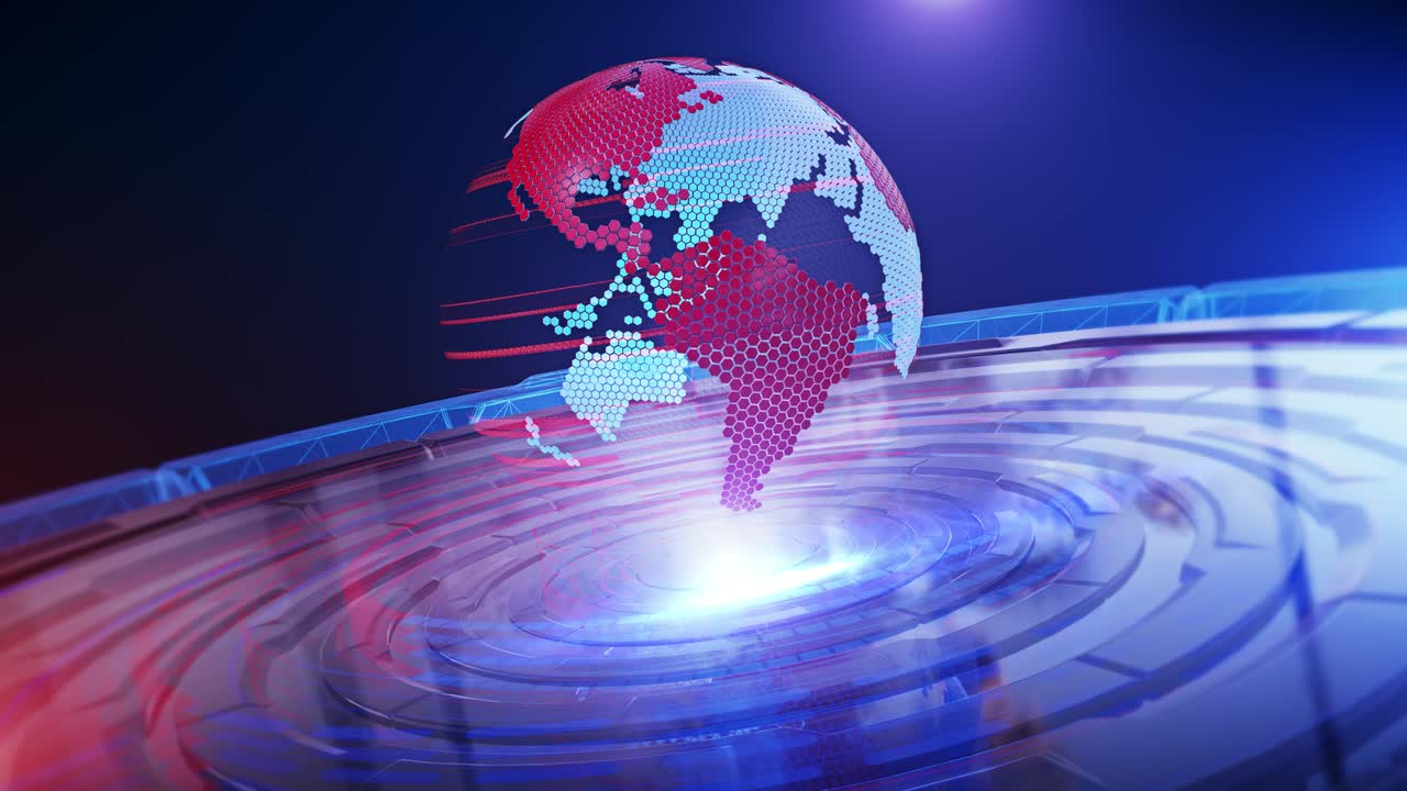 3D World News Background Loop