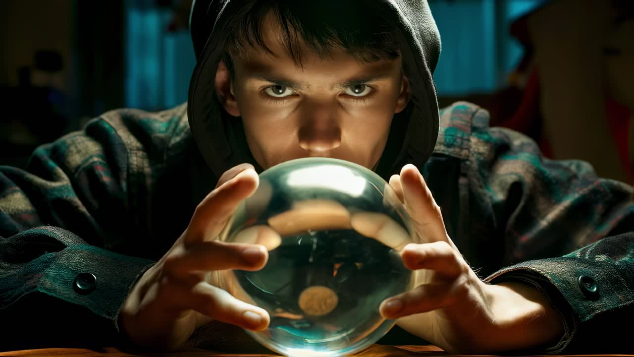 Young Man with Crystal Ball