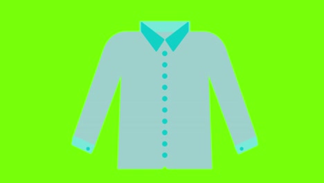 animation of a shirt on a green screen