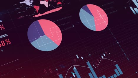 Animation-of-statistical-data-processing-against-purple-gradient-background