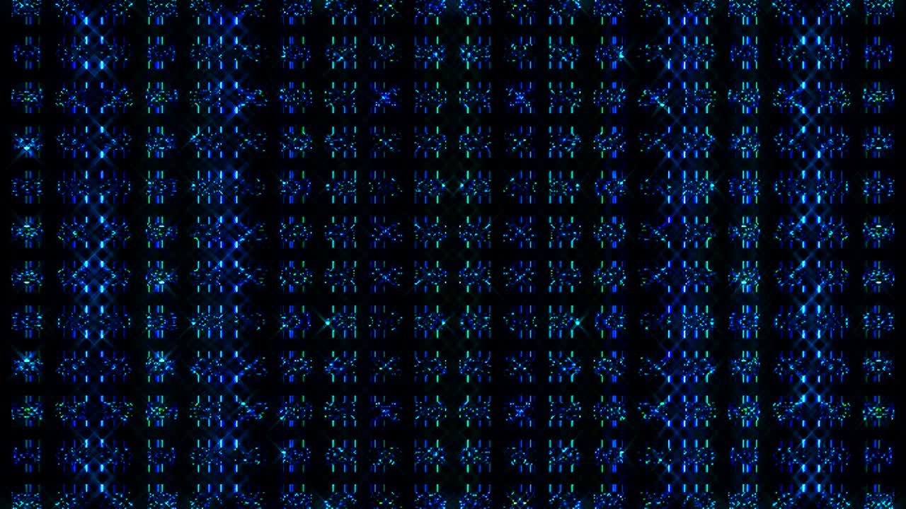 shining bright lines set wave motion, colorful, on black background