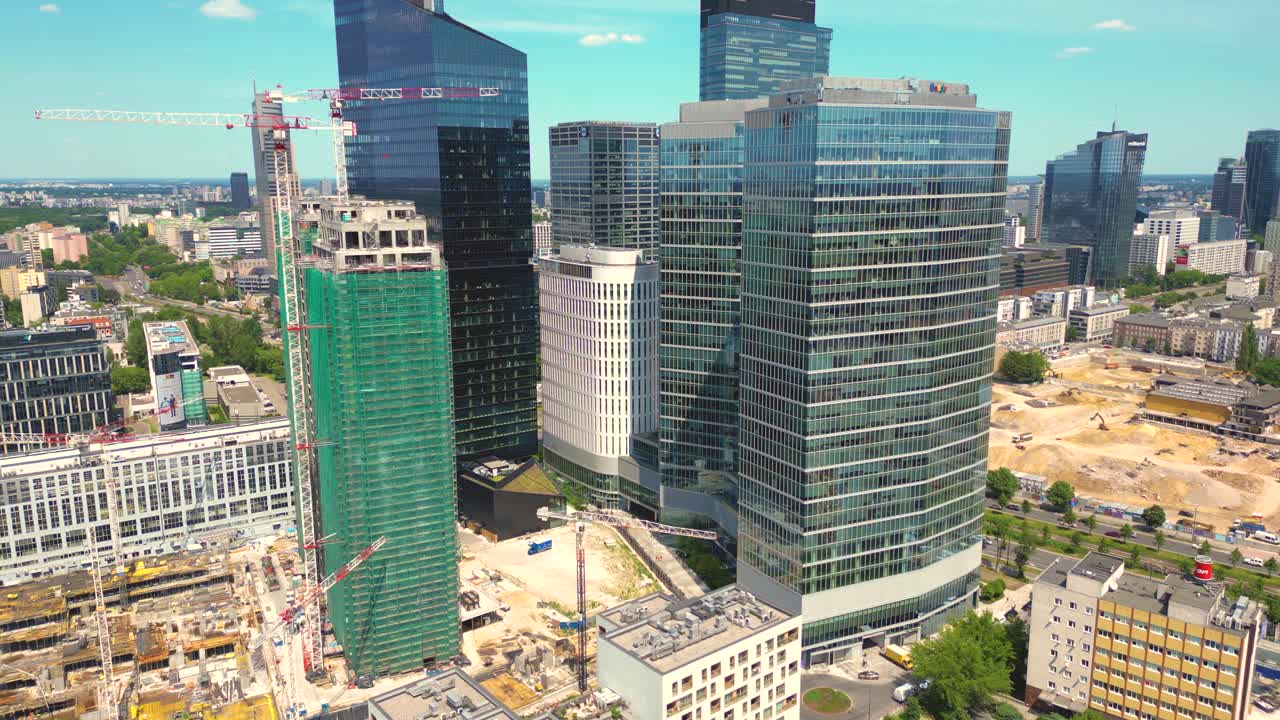 현대 도시 의 고층 초고층 건물