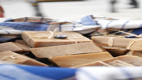 handmade turkish soap for sale at a market