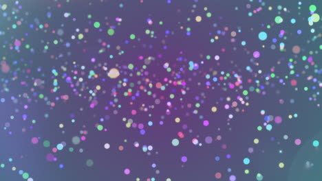 animación de puntos de color hacia arriba