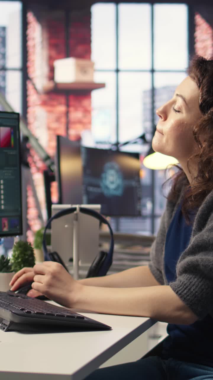 Vertical Video Photographer using AI program turning text prompt into photos
