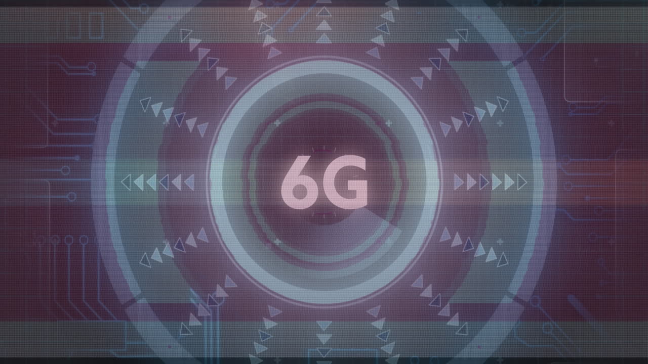 범위 스캐닝의 애니메이션과 6g 텍스트