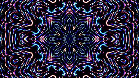 abstract caleidoscopio brillante hermosa línea roja azul movimiento suave con movimiento de luz brillante