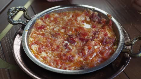 turkish breakfast with menemen