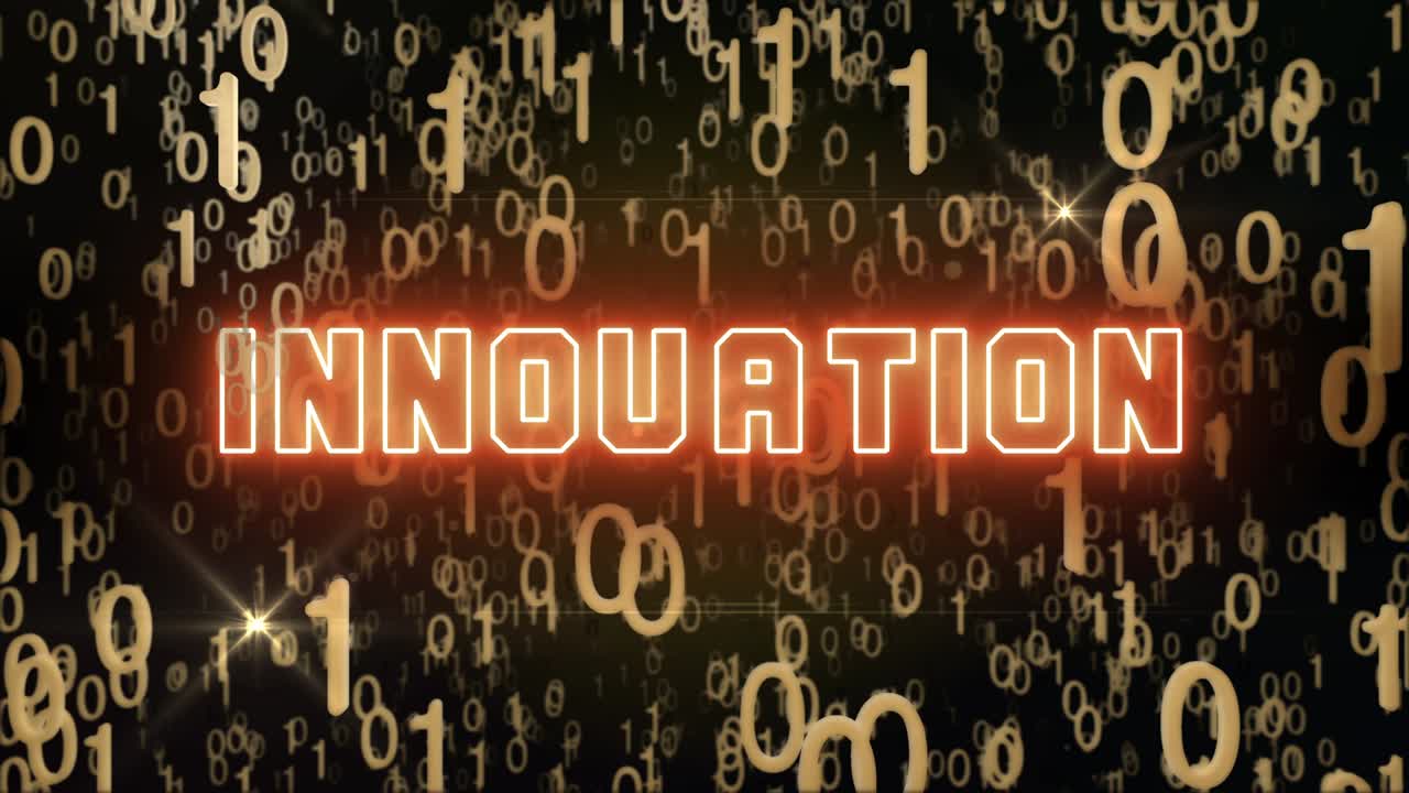 디지털 코드와 함께 황금 혁신 개념