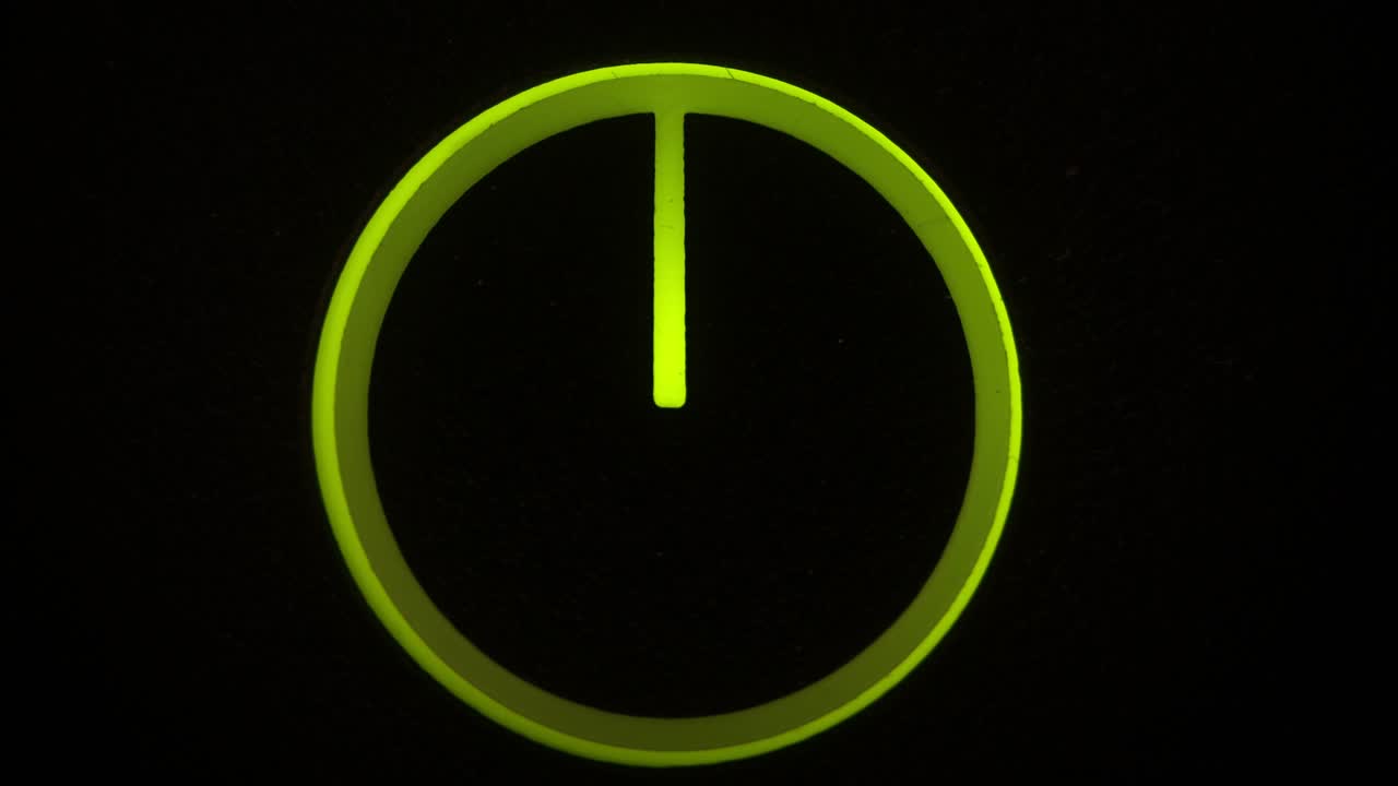Blinking device power button - Close up view