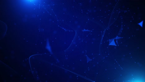 polygon digital network blue abstract plexus science connections wire system geometry blockchain