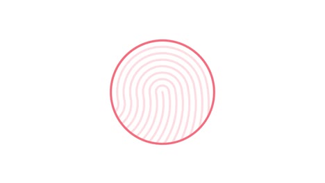 animation of scanning and analysis fingerprint on mobile device