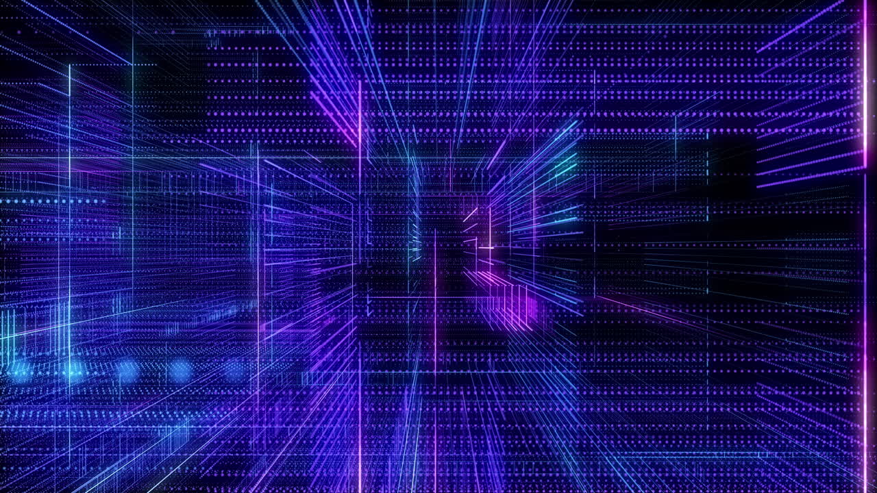 Abstract digital technology network