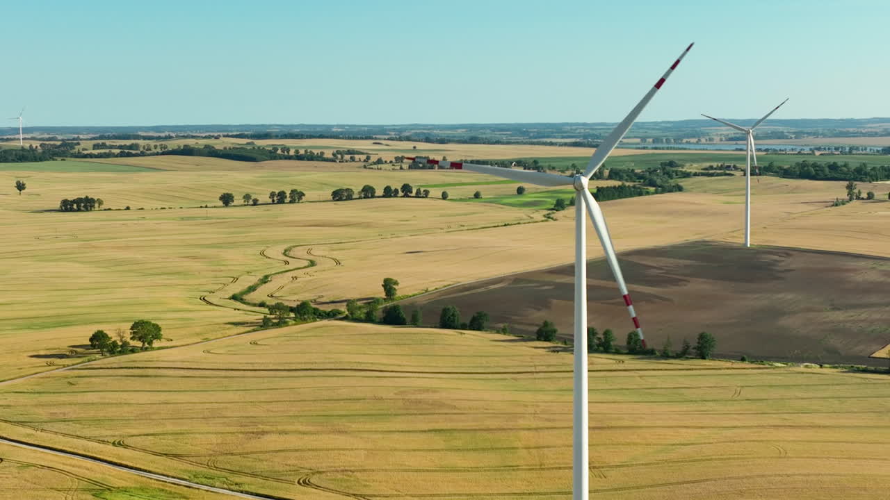 Wind Turbines in Rural Fields: Renewable Energy Landscape