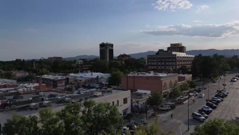 over downtown fort collins colorado old town