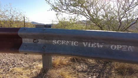 Letters-on-guardrail-Scenic-View-Open