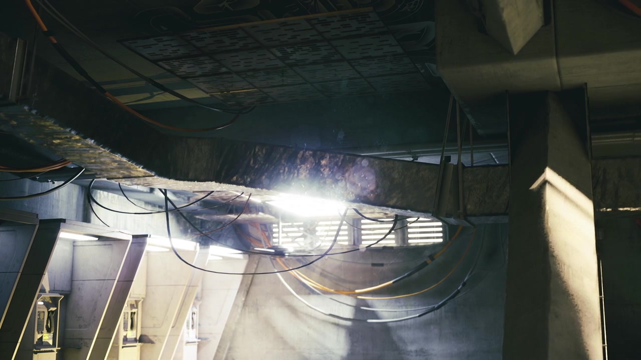 Strong light and shadow interplay creates powerful industrial visual effects