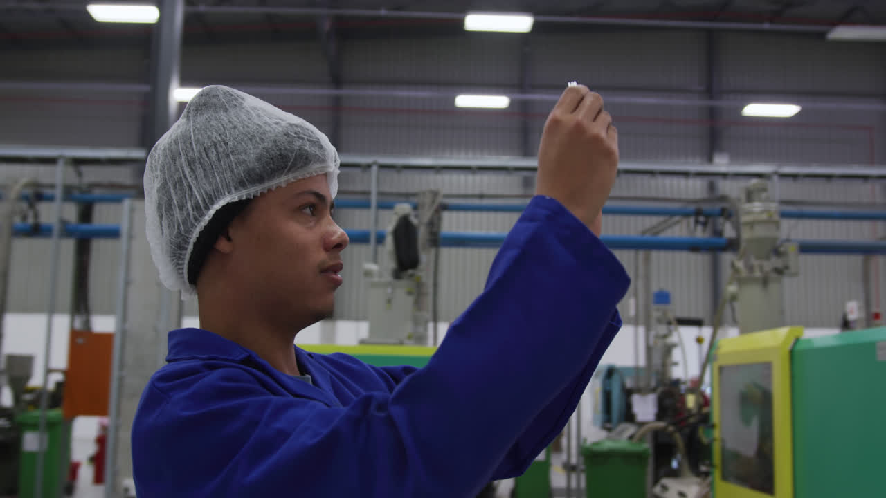 Young man working in a warehouse