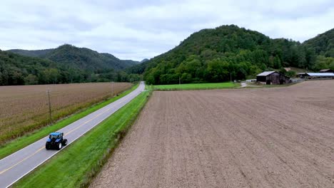 ford tractor on roadway near mountain city tennessee