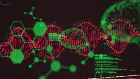 Animación-Del-Procesamiento-De-Datos-Científicos-Sobre-El-Hilado-De-Cadenas-De-ADN.