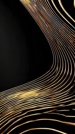 abstract gold lines on black background