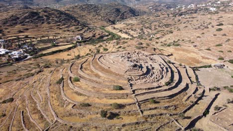 Archaeological-Site-of-Skarkos---early-Bronze-Age-settlement-on-the-Ios-island,-Cyclades,-Greece