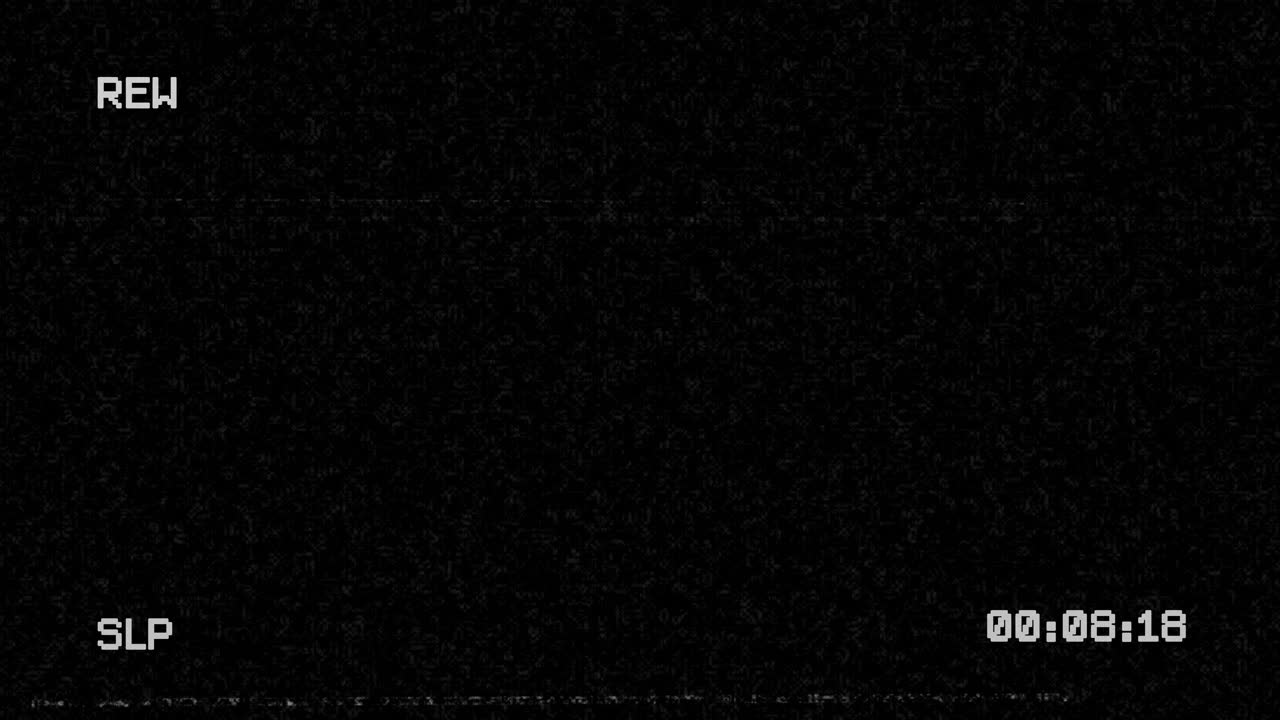 Sovrapposizione Schermo Statico VHS in Riavvolgimento con Timecode