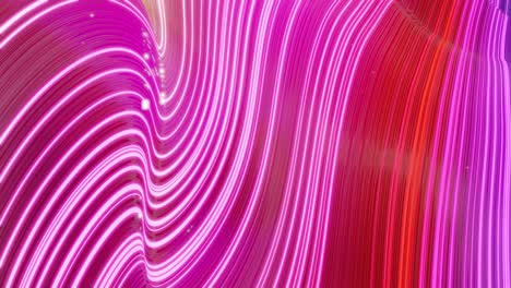 hermoso fondo abstracto de ondas en la superficie, gradientes de color azul-rojo, líneas extrudidas como superficie de tela a rayas con pliegues o ondas en líquido. bucle 4k. líneas de brillo. 3