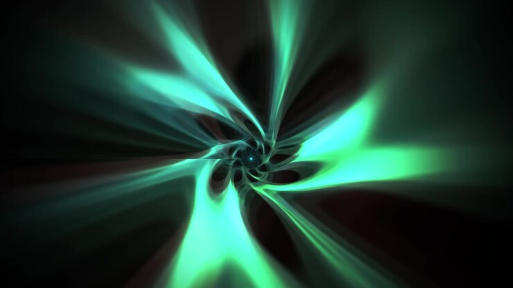 Dynamic Abstract Green and Blue Light Tunnel Animation