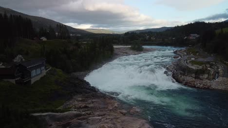 laksforsen big waterfall in norway