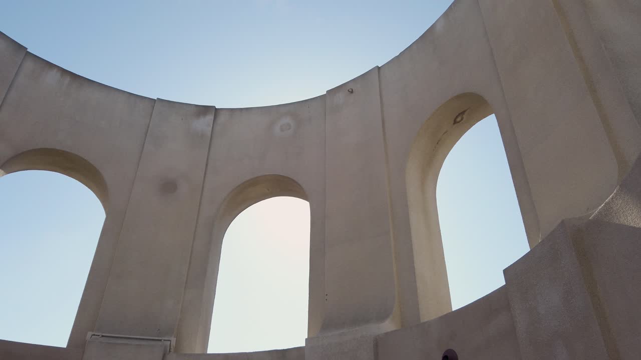 San Francisco Coit Tower interior and city wide panorama from famous viewpoint