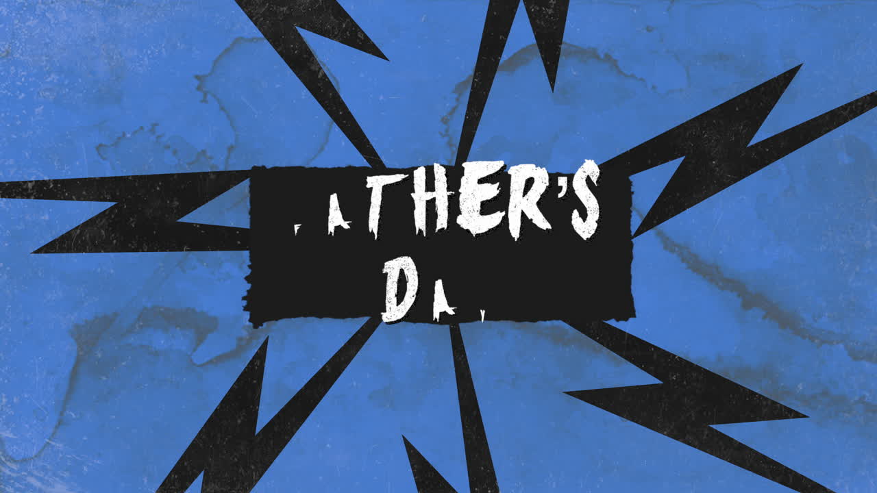 그랑지 텍스처에 빨간 번개와 함께 아버지의 날