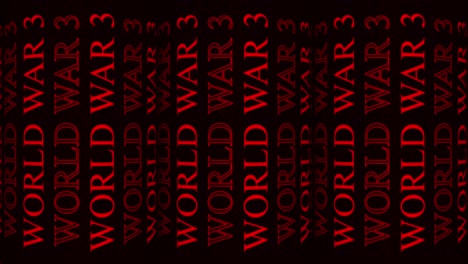 world war 3 kinetic text with seamless motion