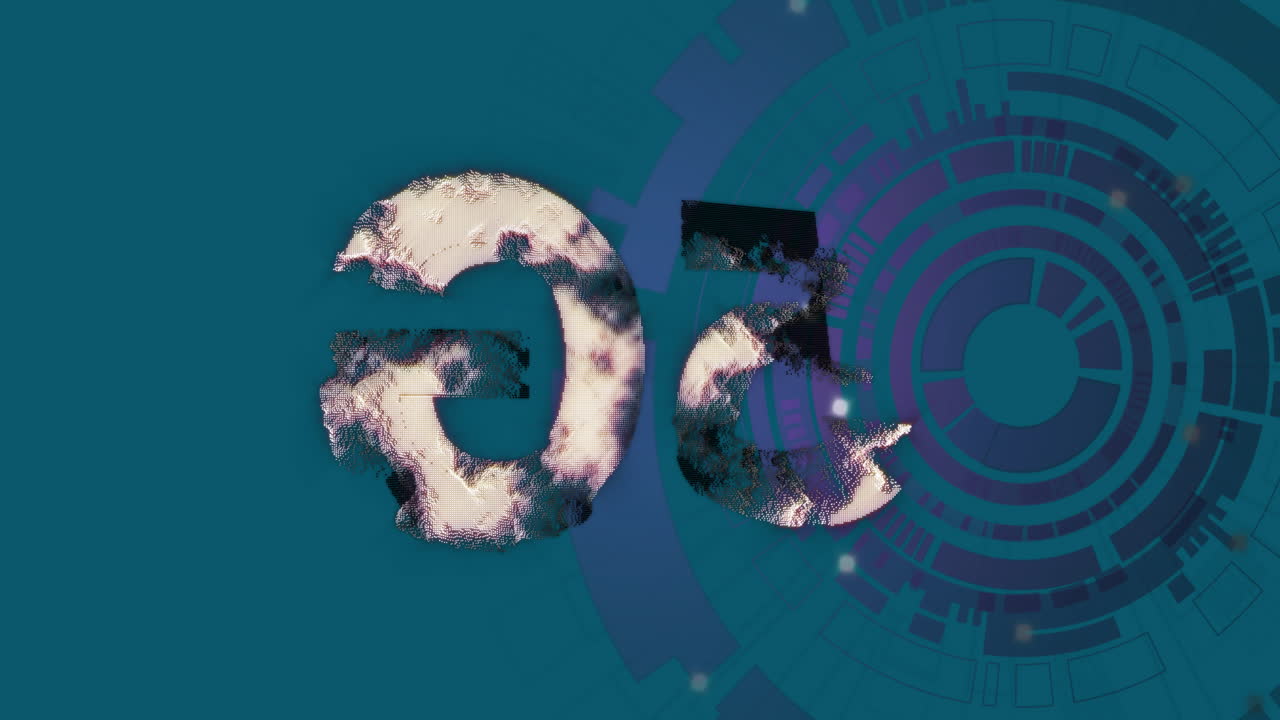 animación de texto de 5g sobre el escaneo de alcance