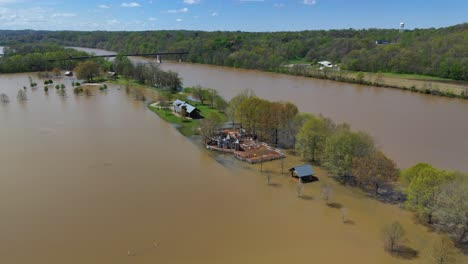 flood damage at liberty park in clarksville tennessee