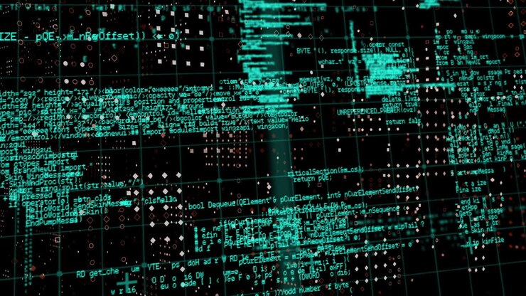 Animatie van gegevensverwerking over een raster