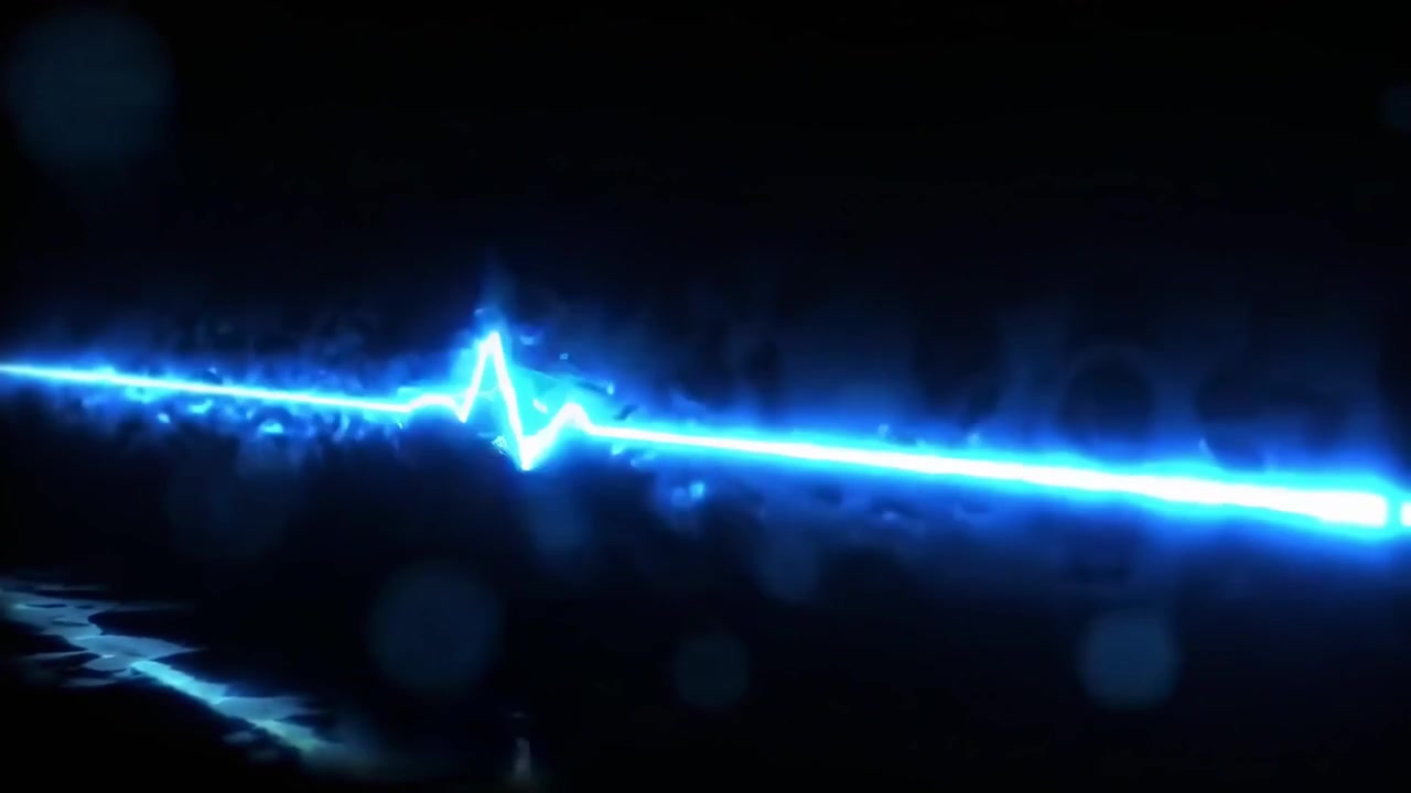 Glødende blå EKG-linje animasjon med hjerterytme