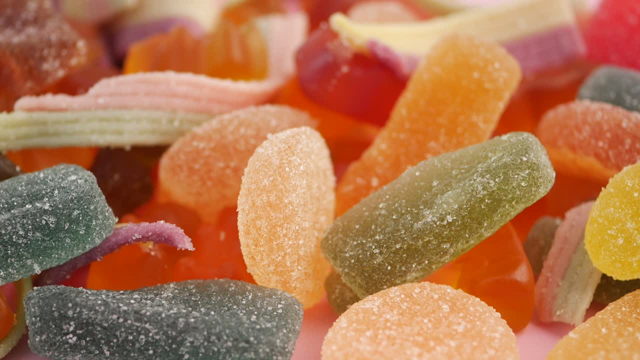 variedad colorida de caramelos de goma