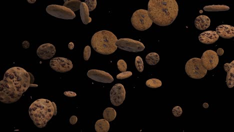 animación de bucle de galletas de chocolate