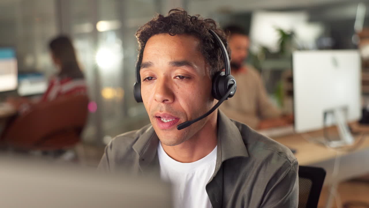 Diverse Call Center Team Working