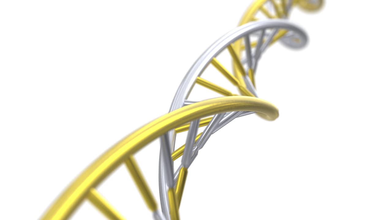 adn giratorio rna doble hélice ciencia lenta microscopio electrónico de primer plano dof 4k