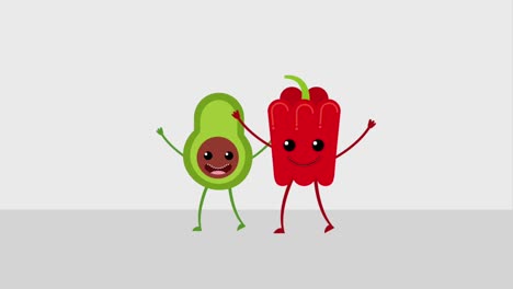 dibujos animados de comida kawaii
